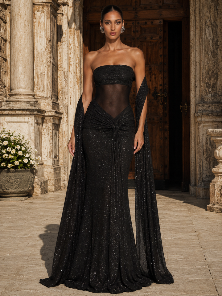 One-Shoulder Bodycon Maxi Dress