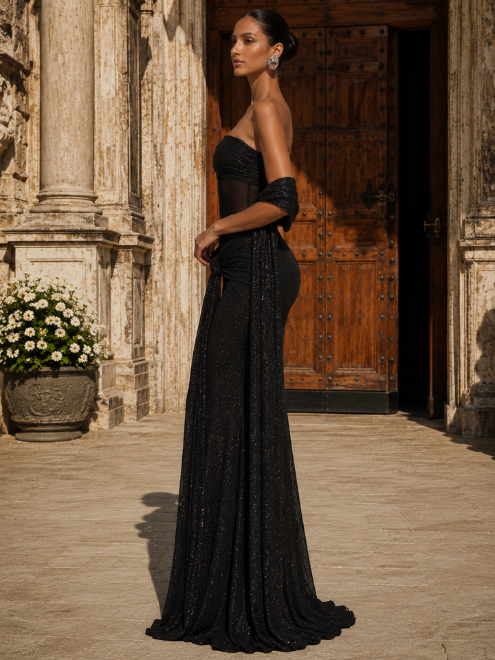 One-Shoulder Bodycon Maxi Dress