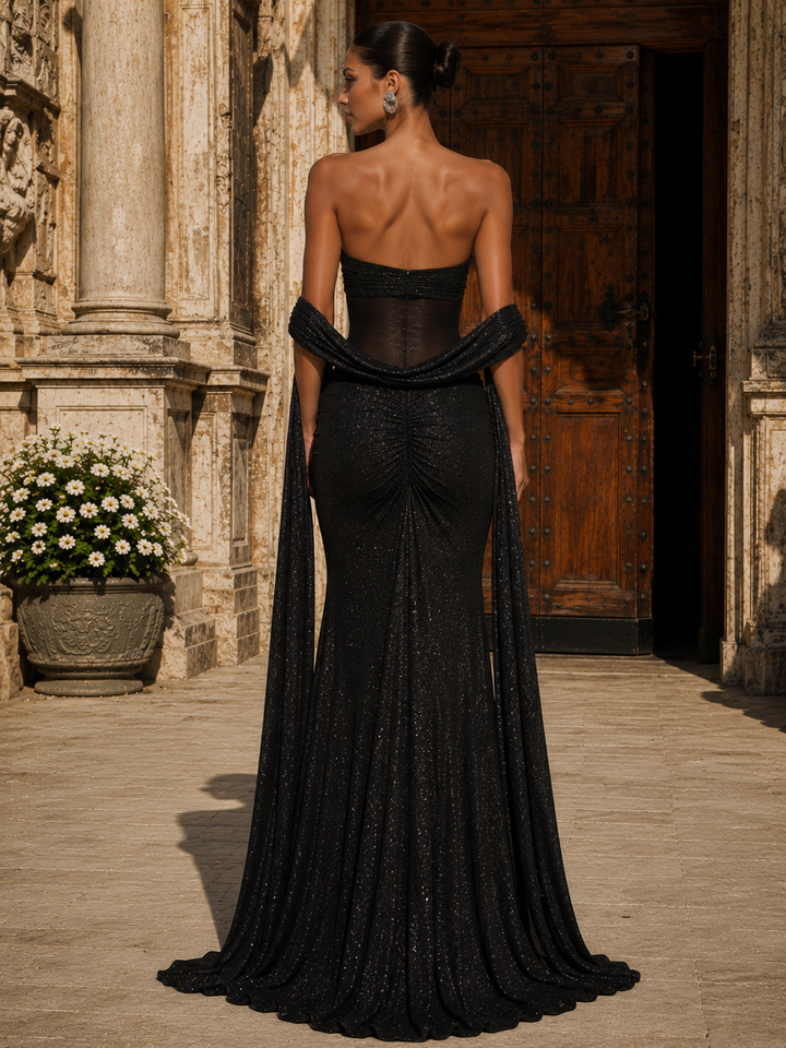 One-Shoulder Bodycon Maxi Dress