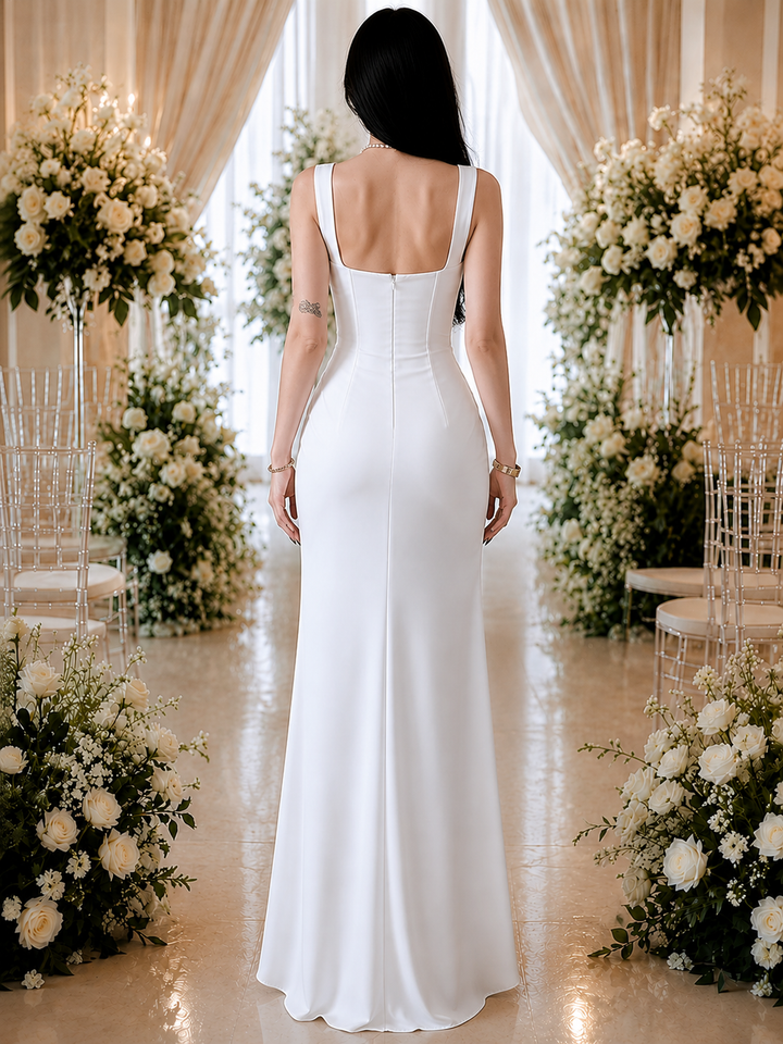 Backless Mermaid Maxi Dress