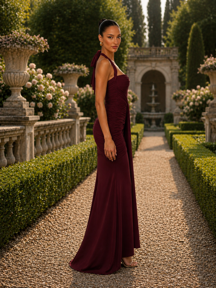 Halter Bodycon Maxi Dress