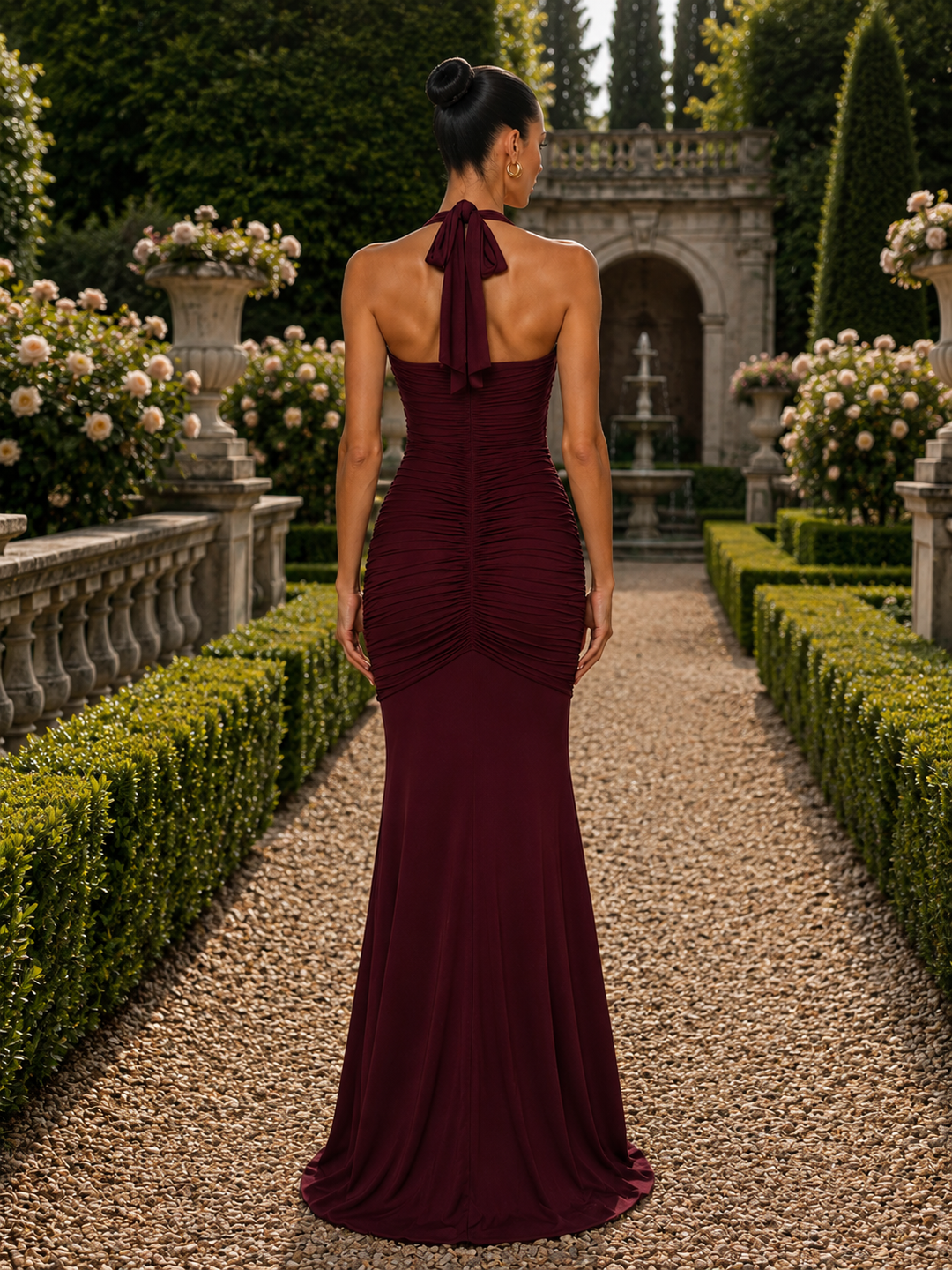Halter Bodycon Maxi Dress