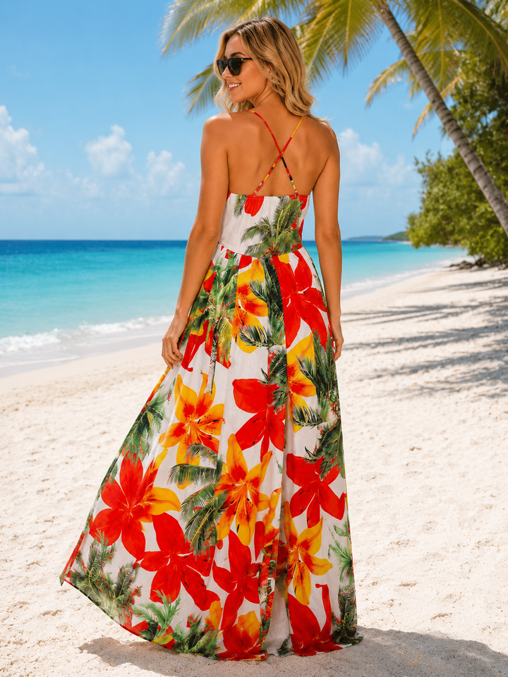 Tropical Floral Maxi Dress