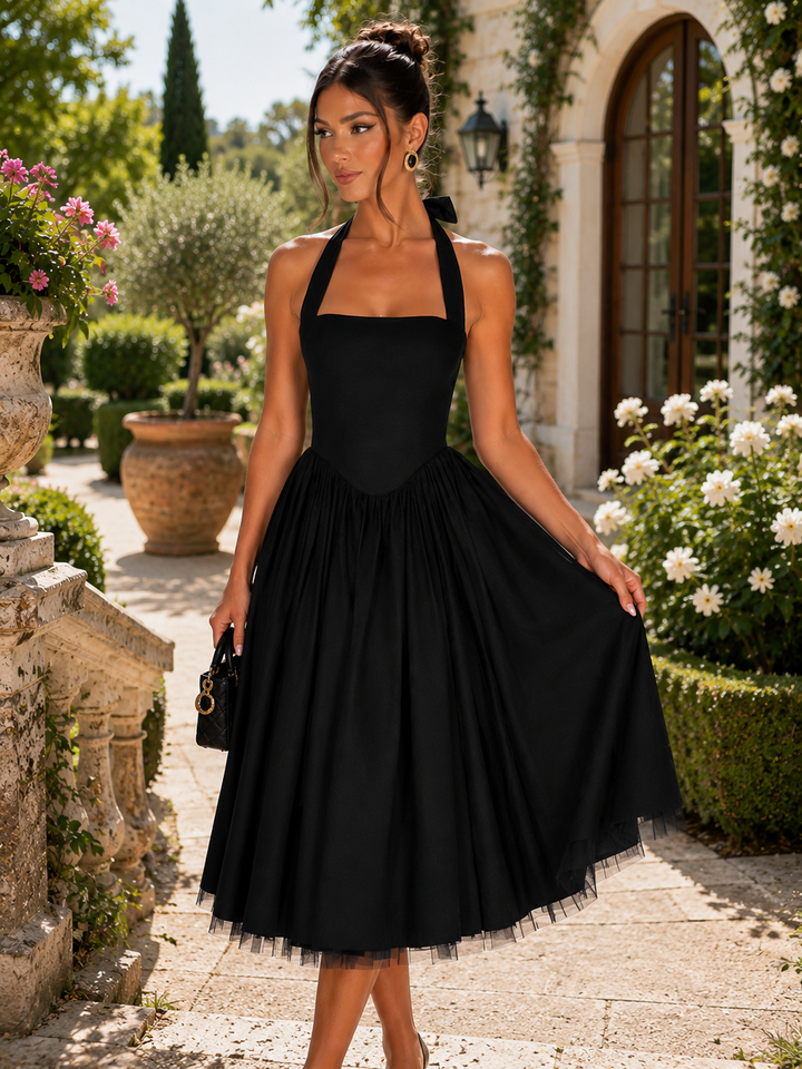 Layered Lace Midi Dress