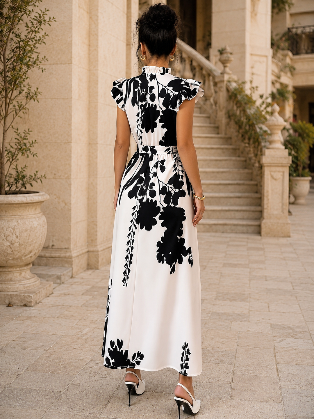 Floral Ruffle Maxi Dress