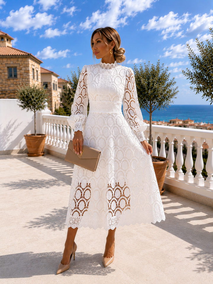 Spring Lace Midi Dress