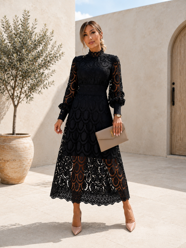Spring Lace Midi Dress