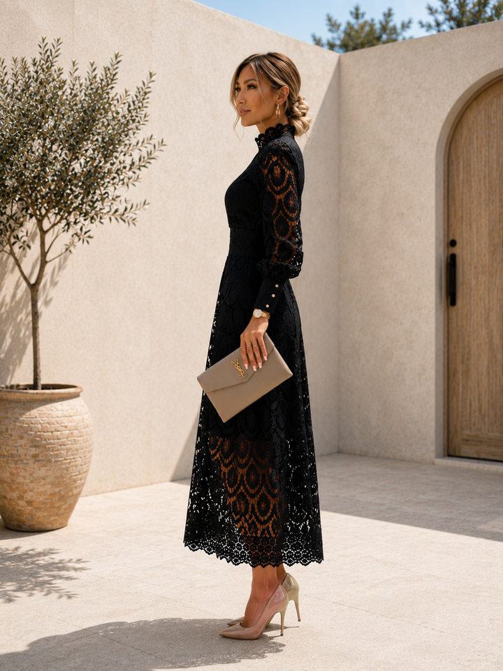 Spring Lace Midi Dress