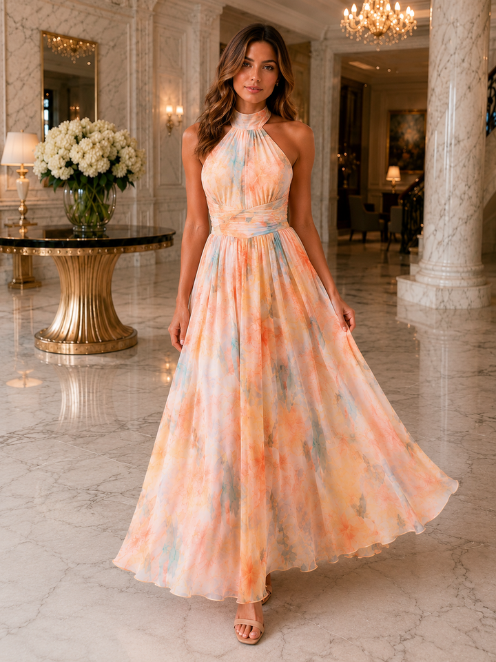 Chic Floral Print Maxi Dress for Effortless Elegance