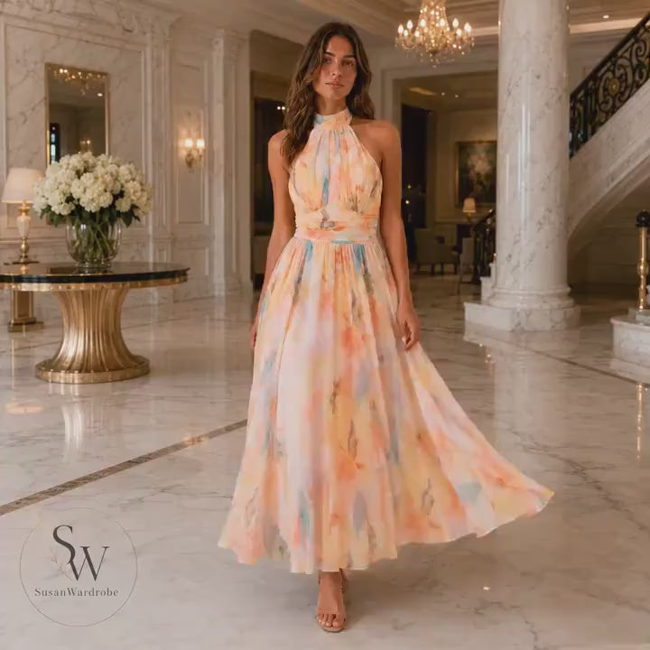 Chic Floral Print Maxi Dress for Effortless Elegance